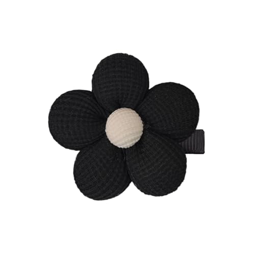 Haarspangen-Set mit 3D-Baumwollfüllung, Blumenmuster, für Mädchen ab 3 Jahren und Erwachsene, halbbedeckte Krokodilklemmen, Haar-Accessoires, Geschenke, 2 Stück von KRJGOERG