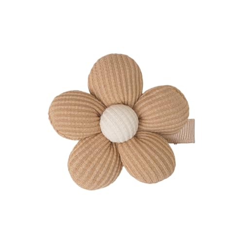 Haarspangen-Set mit 3D-Baumwollfüllung, Blumenmuster, für Mädchen ab 3 Jahren und Erwachsene, halbbedeckte Krokodilklemmen, Haar-Accessoires, Geschenke, 2 Stück von KRJGOERG