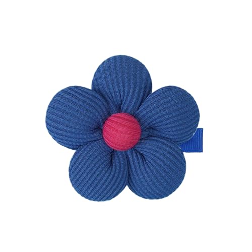 Haarspangen-Set mit 3D-Baumwollfüllung, Blumenmuster, für Mädchen ab 3 Jahren und Erwachsene, halbbedeckte Krokodilklemmen, Haar-Accessoires, Geschenke, 2 Stück von KRJGOERG