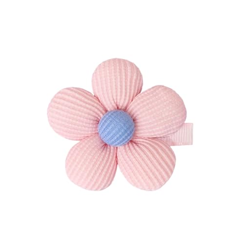 Haarspangen-Set mit 3D-Baumwollfüllung, Blumenmuster, für Mädchen ab 3 Jahren und Erwachsene, halbbedeckte Krokodilklemmen, Haar-Accessoires, Geschenke, 2 Stück von KRJGOERG