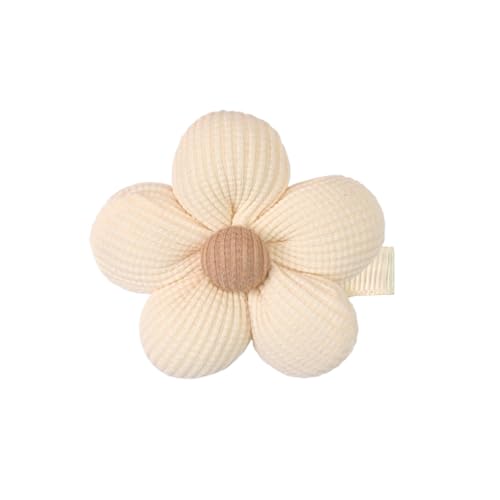 Haarspangen-Set mit 3D-Baumwollfüllung, Blumenmuster, für Mädchen ab 3 Jahren und Erwachsene, halbbedeckte Krokodilklemmen, Haar-Accessoires, Geschenke, 2 Stück von KRJGOERG