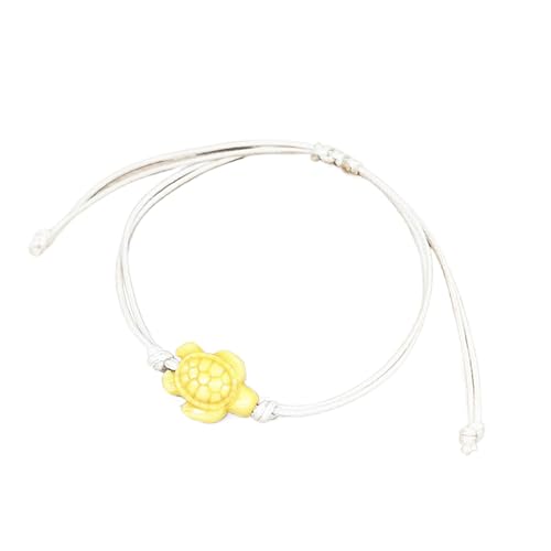 KRJGOERG Geflochtenes Seil-Schildkröten-Charm-Armband, einfaches Sommer-Strand-Fußkettchen für Damen, Urlaubsstil, Schmuck, Geschenk, 1.0*1.0*1.0 von KRJGOERG