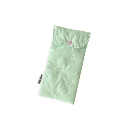 KRJGOERG Niedliches Federmäppchen mit süßer Schleife, großes Fassungsvermögen, tragbare Damen-Brillen-Aufbewahrungstasche, Mädchen, Make-up-Tasche, Studenten, Schreibwaren, Stifttasche, Geschenke von KRJGOERG