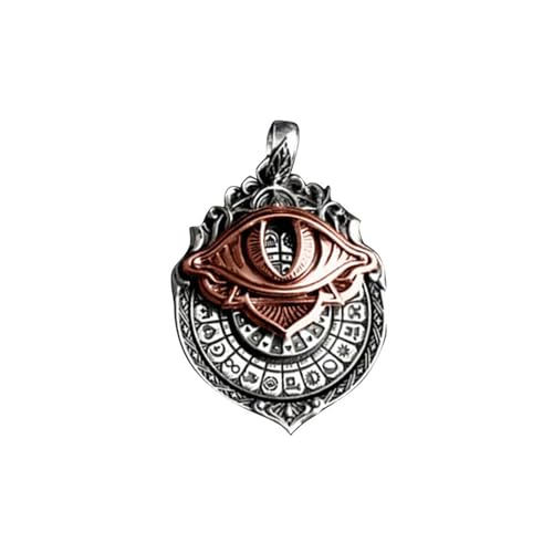 KRJGOERG Tarot-Vision-Anhänger, Allsehende Augen-Halskette mit Tarotkartensymbol, mystischer spiritueller Schmuck, glattes Rotationszubehör, 6.0*10.0*2.0 von KRJGOERG
