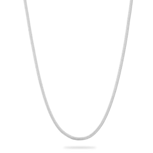 KRKC Damen Schlangenkette (3mm-Edelstahl, 40,6-45,7cm) von KRKC