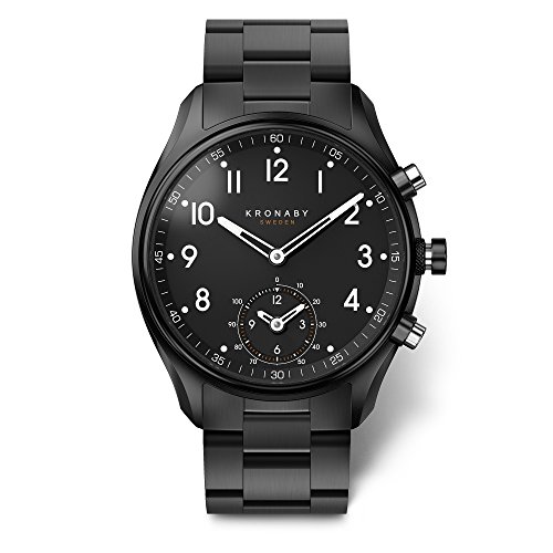 KRONABY APEX Herren Connected Uhren A1000-0731 eine traditionelle Uhr mit Smartwatch Funktionalitäten 43 mm Gehäusedurchmesser Saphirglas 100 M wasserdicht von KRONABY