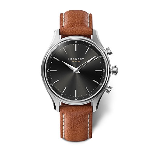 Kronaby Sekel Herren Connected Uhren A1000-2749 eine traditionelle Uhr mit Smartwatch Funktionalitäten 38 mm Gehäusedurchmesser Saphirglas 100 M wasserdicht von KRONABY