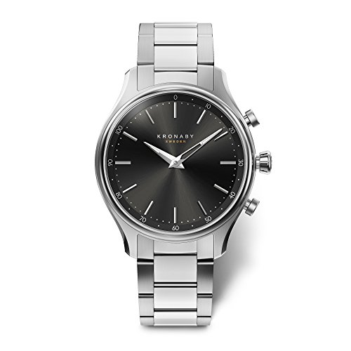 Kronaby Sekel Herren Connected Uhren A1000-2750 eine traditionelle Uhr mit Smartwatch Funktionalitäten 38 mm Gehäusedurchmesser Saphirglas 100 M wasserdicht von KRONABY