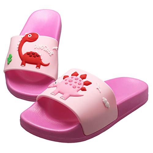 KRONJ Unisex Kinder Badeschuhe rutschfeste Pool Hausschuh Sommer Strand Sandale Slipper Pink-33 von KRONJ