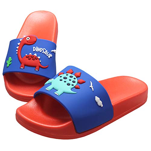 KRONJ Unisex Kinder Badeschuhe rutschfeste Pool Hausschuh Sommer Strand Sandale Slipper Rot-35 von KRONJ