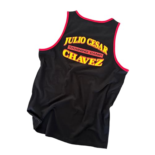 Kronk - Box-Trainingsweste – leichte Sportkleidung, strapazierfähige Workout-Bekleidung, ikonisches Handschuh-Design, Herren-Sport-Trainingsweste, Julio Cesar Chavez Schwarz, L von KRONK