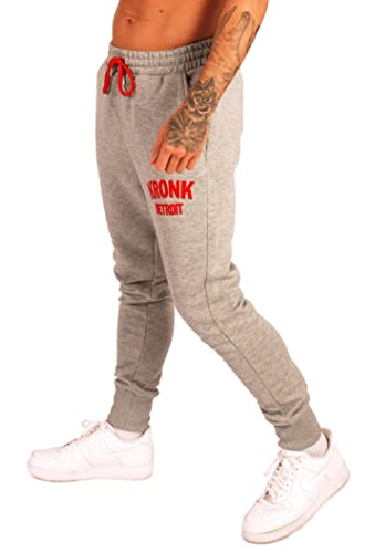 Kronk Detroit Applique Jogger Herren Regular Fit, Grau (Sports Grey), 34-37 von KRONK