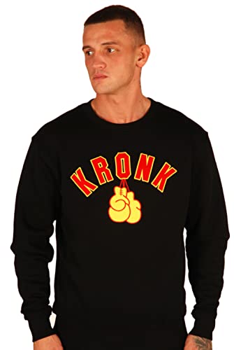 Kronk Gloves Applique Sweatshirt Herren Regular Fit Gr. XL, Schwarz von KRONK