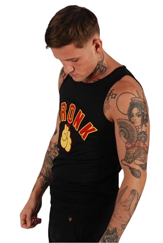 Kronk - Box-Trainingsweste – leichte Sportkleidung, strapazierfähige Workout-Bekleidung, ikonisches Handschuh-Design, Herren-Sport-Trainingsweste, Handschuhe, schwarz, L von KRONK