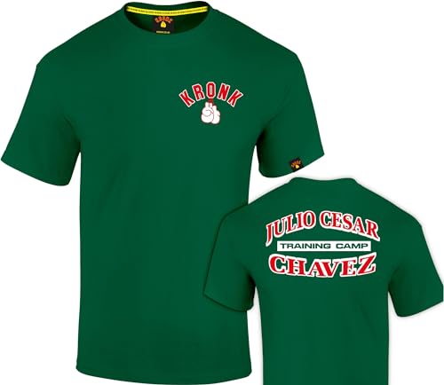 Kronk Thomas Hearns Training Camp T-Shirt Boxlegende Bekleidung Vintage Boxen Erinnerungsstücke Shirt, Chavez Mexican Green, L von KRONK