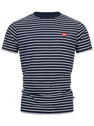 Herren KSTimmi Organic T-Shirt aus 100% Baumwolle mit Rundhals-Ausschnitt | Herrenshirt Sommershirt Sky Captain Striped, XL Herren KSTimmi Organic T-Shirt aus 100% Baumwolle mit Rundhals-Ausschnitt | Herrenshirt Sommershirt Sky Captain Striped, XL von KRONSTADT