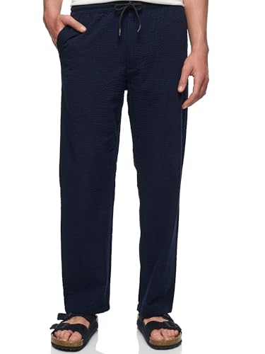 Herren KSArlin Sommer-Hose aus Seersucker | Herrenhose Chinohose Sky Captain, L von KRONSTADT