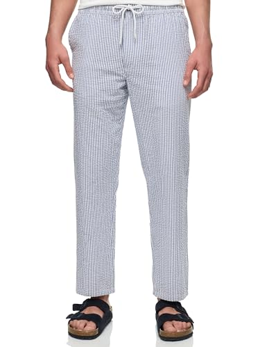 KRONSTADT Herren KSArlin Sommer-Hose aus Seersucker | Herrenhose Chinohose Surf, XXL von KRONSTADT