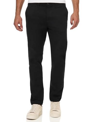 KRONSTADT Herren KSDaniel Chino Stoffhose mit 4 Taschen | Stretch Hose Herrenhose für Männer Black, 31/32 von KRONSTADT