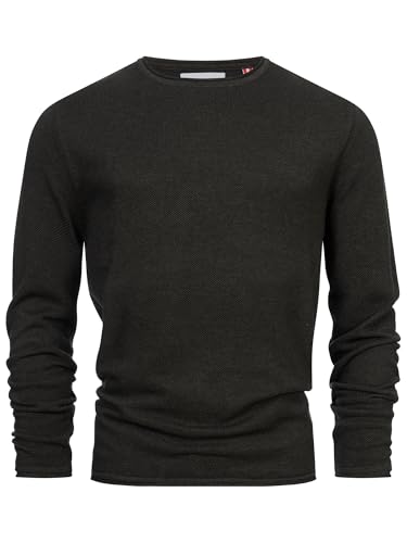 KRONSTADT Herren KSPep Feinstrickpullover mit Rundhals-Ausschnitt | Strickpullover aus Baumwollmix Army Mix, XL von KRONSTADT
