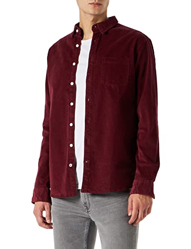 KRONSTADT Mens L/S Shirt, Bordeaux, Large von KRONSTADT