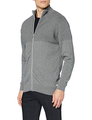 Kronstadt Mens Declan Zip Cardigan Sweater, Anthracite, Small von KRONSTADT