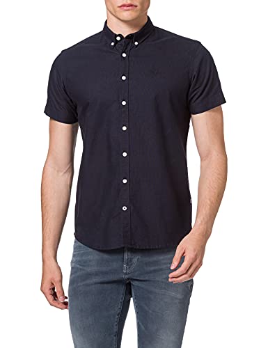 Kronstadt Mens Johan s/s Oxford Washed Shirt, Navy, XL Kronstadt Mens Johan s/s Oxford Washed Shirt, Navy, XL von KRONSTADT