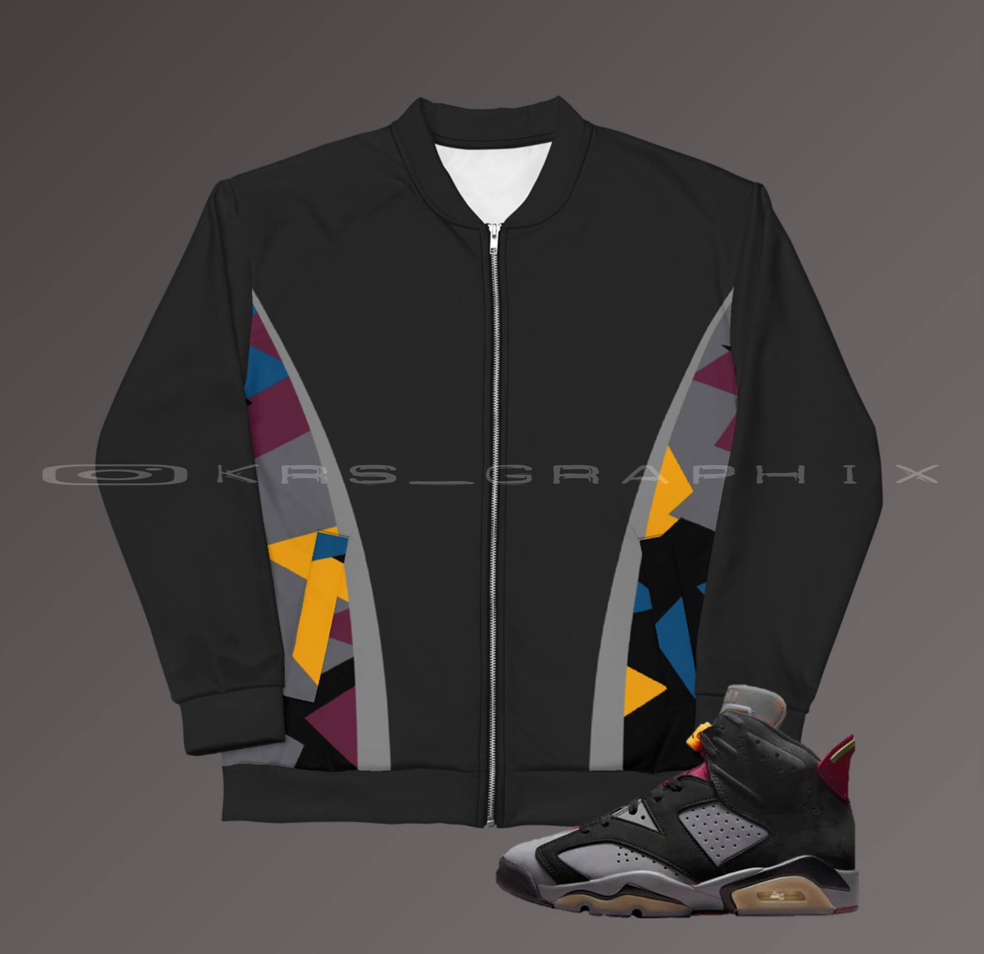 Bomberjacke To Match Jordan 6 Retro Bordeaux - 6S Bomberjacke Sneaker Geschenk von KRSGraphix