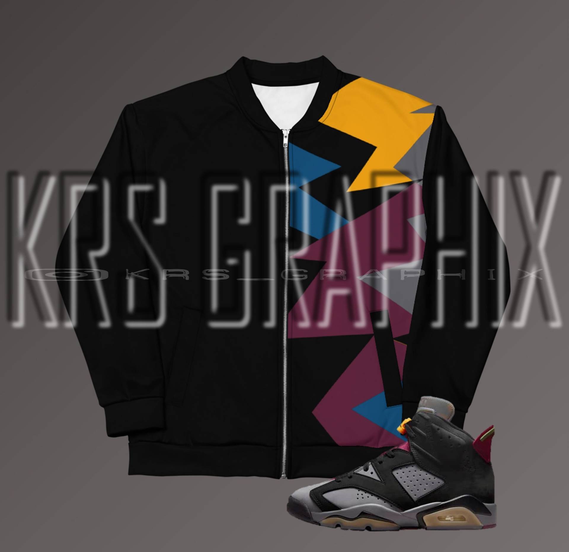 Bomberjacke To Match Jordan 6 Retro Bordeaux - 6S Sneaker Geschenk von KRSGraphix