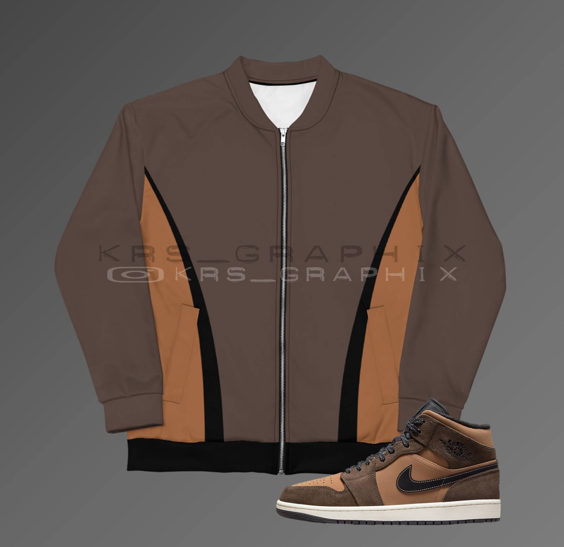 Dark Chocolate 1 Mid Unisex Bomberjacke von KRSGraphix