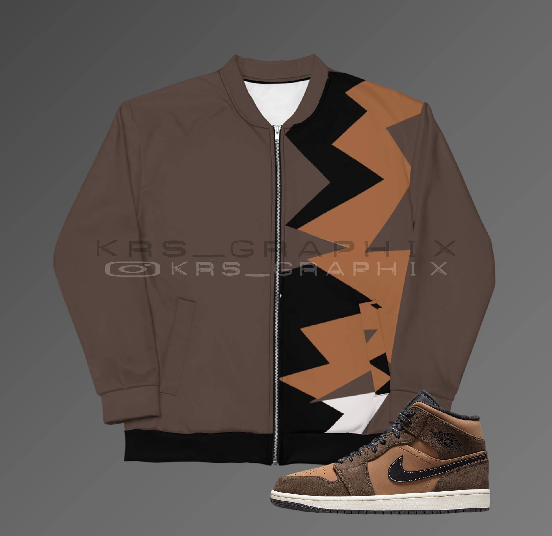 Dark Chocolate 1 Mid Unisex Bomberjacke von KRSGraphix