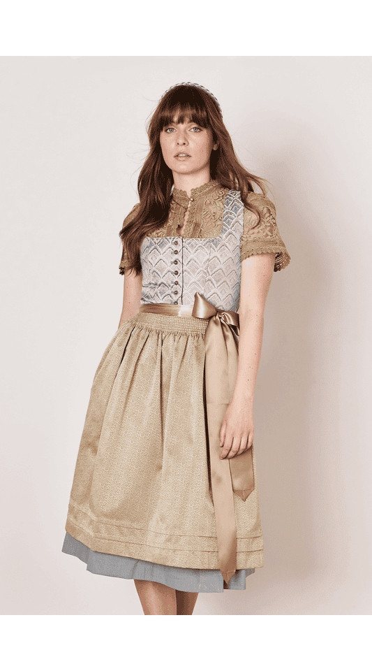 KRÜGER COLLECTION Dirndl Dirndl Carsta (70cm) - hellgrau von KRÜGER COLLECTION