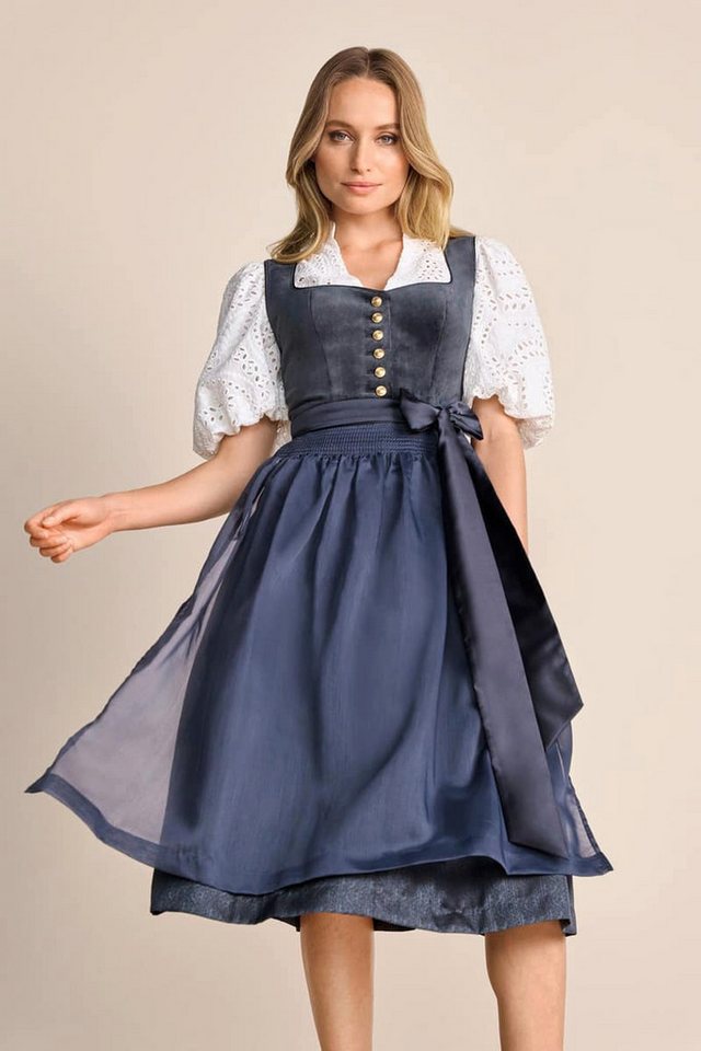 KRÜGER COLLECTION Dirndl Dirndl Patrice (70cm) - grau von KRÜGER COLLECTION