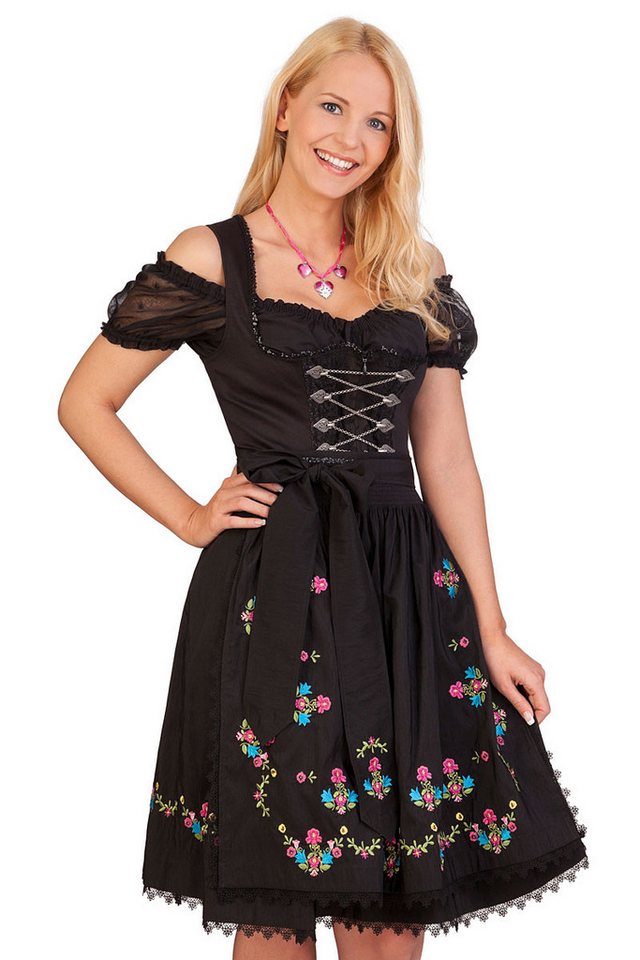 KRÜGER COLLECTION Dirndl Midi Dirndl 2tlg. - BLACKY - schwarz von KRÜGER COLLECTION