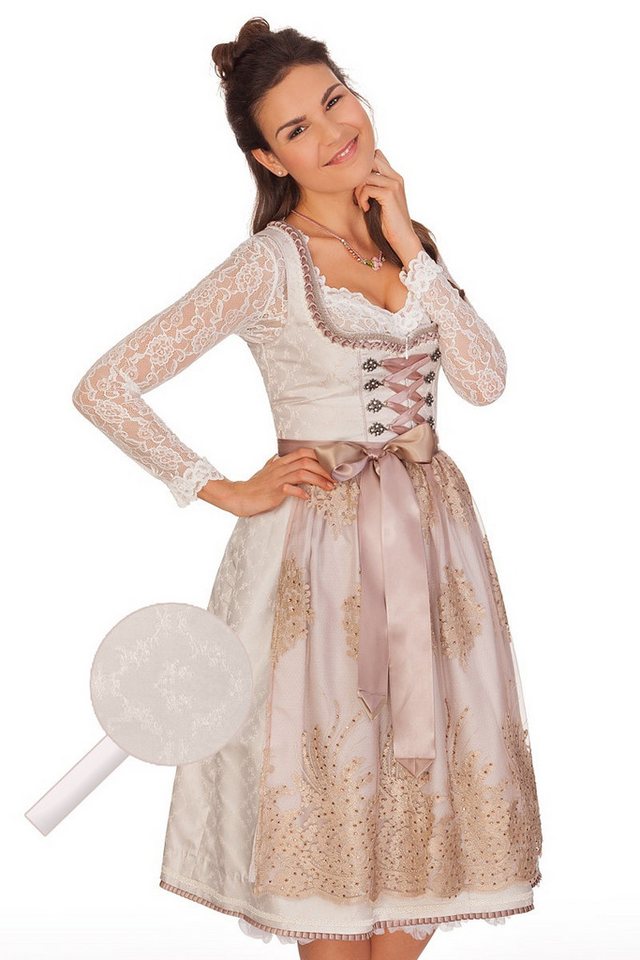 KRÜGER COLLECTION Dirndl Midi Dirndl 2tlg. - CHARLOTTE - creme von KRÜGER COLLECTION