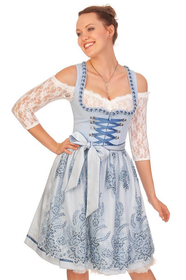 KRÜGER COLLECTION Dirndl Midi Dirndl 2tlg. - LAPIS LAZULI - hellblau von KRÜGER COLLECTION