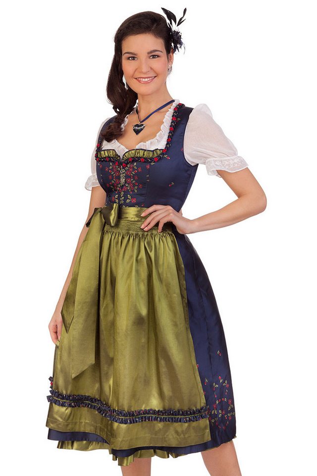 KRÜGER COLLECTION Dirndl Midi Dirndl 2tlg. - TABITA - dunkelblau von KRÜGER COLLECTION