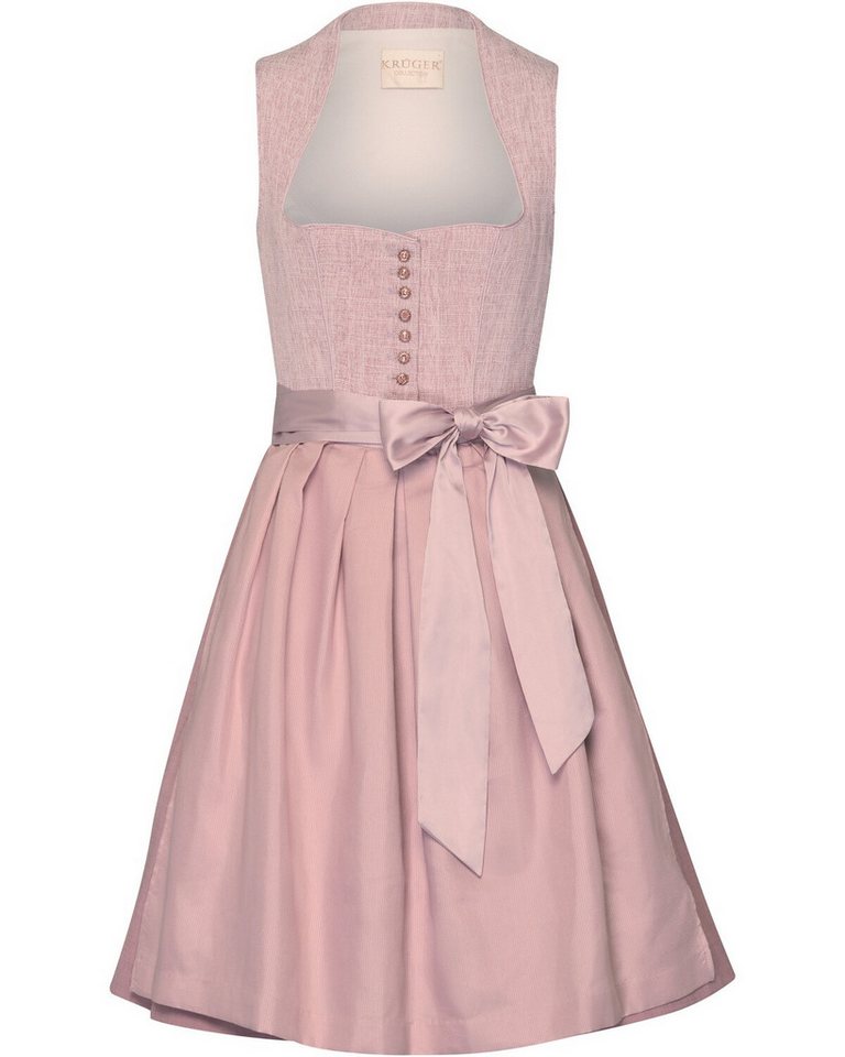 KRÜGER COLLECTION Dirndl Midi Dirndl mit Strukturmieder von KRÜGER COLLECTION