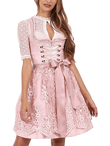 Krüger Dirndl Springflower Kurz 50er Länge Artikelnr. 045875-0-0033 Rosa Gr. 40 von Krüger