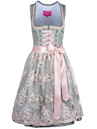 Krüger Madl Damen Dirndl grün/rosa/beige 40 von Krüger