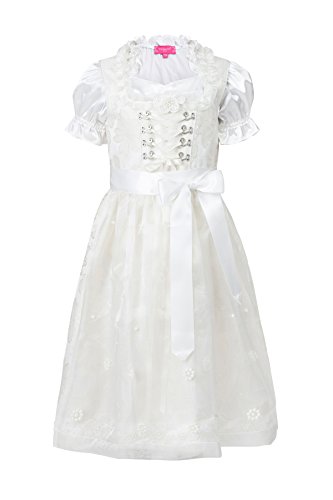 Krüger Mädchen Kinderdirndl 3-TLG. Maria (116, Ecru) von Krüger