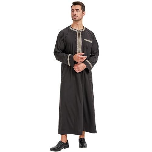 KRUIHAN Abito Musulmano da Uomo Abito Arabo per Abito da Uomo Manica Lunga Islamico Caftano Abaya XXL von KRUIHAN