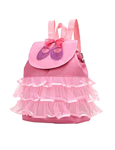 KRUIHAN Kleiner Rucksack Mädchen - Baletttasche Kinder, Gymnastik Schwimmen Schule Draussen Reise Yoga Sporttasche Mädchen, Prinzessin Rucksack, Ballerina Schuh Kleid Kindergartenrucksack von KRUIHAN