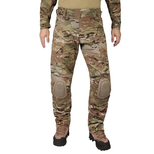 KRYDEX GEAR Herren Taktische Hose mit Knieschoner G4 Kampfhose für Outdoor Airsoft Kampf Jagd(MC, XL) von KRYDEX GEAR