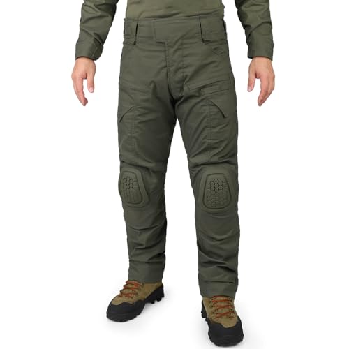 KRYDEX GEAR Herren Taktische Hose mit Knieschoner G4 Kampfhose für Outdoor Airsoft Kampf Jagd(Ranger Green, XXL) von KRYDEX GEAR