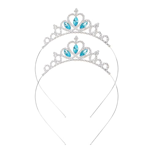 2 Stück Prinzessinnenkronen, Mädchen-Kronen-Tiara, Mädchen-Kristallkrone, Damen-Prinzessin-Accessoires, Passende Tiaras Für Damen-Mädchen-Geburtstag, Party Und Abschlussball. von KRYMSON