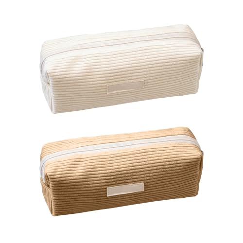 KRYMSON 2 Stück Tragbare Aufbewahrungstasche, Canvas-Federmäppchen, Wasserdicht, Geeignet Für Teenager, Männer Und Frauen von KRYMSON