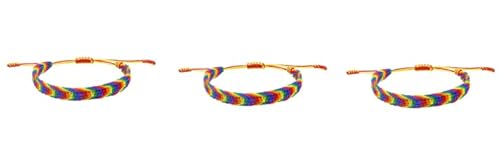 KRYMXAR Pride Armband für Unterstützung, 3er Set Regenbogen Armbänder für Musikfestivals und Pride Paraden, Farbenfrohes Armband Regenbogen KRYMXAR Pride Armband für Unterstützung, 3er Set Regenbogen Armbänder für Musikfestivals und Pride Paraden, Farbenfrohes Armband Regenbogen von KRYMXAR