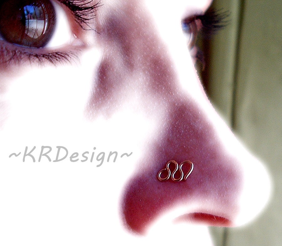 14K Gold Filled Schlange Nasenstecker Handgemachter Tragus Schmuck 14K Gold Filled Schlange Nasenstecker Handgemachter Tragus Schmuck von KRaczJewelry