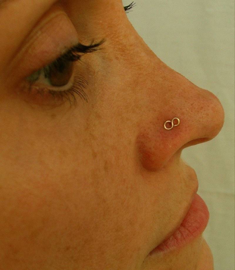 Eternity Nasenstecker 14K Gold Filled Infinity Nasenring von KRaczJewelry